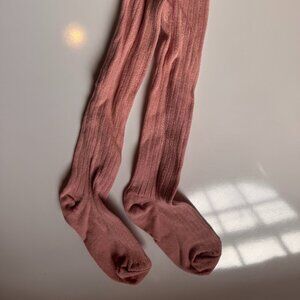 Zara PLAIN RIBBED TIGHTS